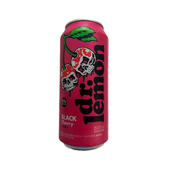 Vodka Dr Lemon Black Cherry Lata 473 ml