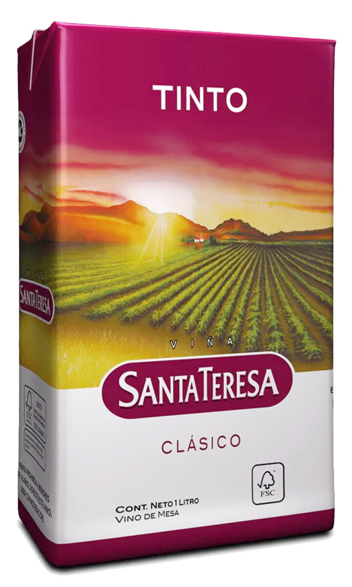 Vino Tetra Clásico Santa Teresa Tinto 1 L