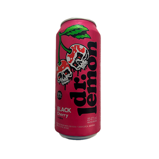 Vodka Dr Lemon Black Cherry Lata 473 ml